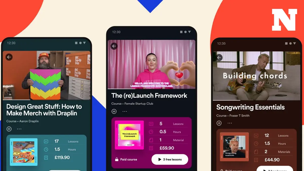 ไม่ใช่แค่ฟังเพลง Spotify เริ่มทดลองเพิ่มคอร์​สเรียนในแอปฯ