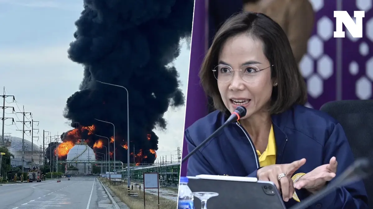 “พิมพ์ภัทรา” สั่งการเร่งเยียวยาผลกระทบ ไฟไหม้ถังเก็บ "แก๊สโซลัน" มาบตาพุด “พิมพ์ภัทรา” สั่งการเร่งเยียวยาผลกระทบ ไฟไหม้ถังเก็บ "แก๊สโซลัน" มาบตาพุด