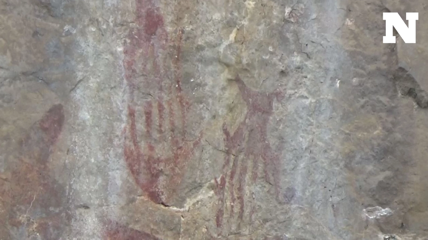 ชมภาพเขียนสีรูปปลา-สัตว์โบราณ อายุกว่า 2 พันปี ที่เขาแบนะ อช.หาดเจ้าไหม จ.ตรัง