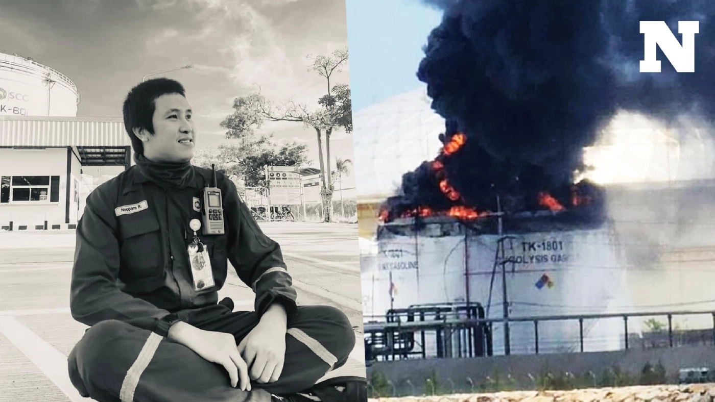 ชาวกู้ภัยฯ สดุดี-ไว้อาลัย พนักงานผู้กล้า เสียชีวิตขณะปิดวาล์วถังแก๊สโซลีน