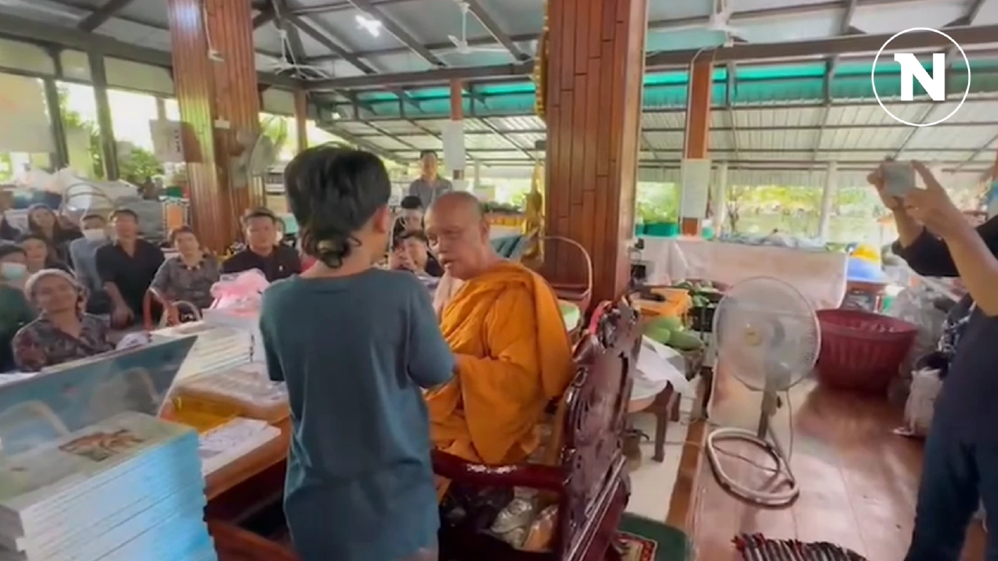 "น้องไนซ์" เข้าวัดสวนแก้วพบ "พระพยอม" รับพรขอให้จบแบบจบ ไม่จบแบบเจ็บๆ