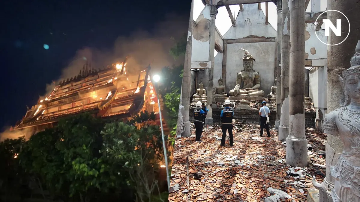 เพลิงพิโรธ "วิหารหลวงลายคำ" สูญร้อยล้าน อึ้ง "ครูบาอริยชาติ" เพิ่งทักกลัวไฟไหม้ เพลิงพิโรธ "วิหารหลวงลายคำ" สูญร้อยล้าน อึ้ง "ครูบาอริยชาติ" เพิ่งทักกลัวไฟไหม้