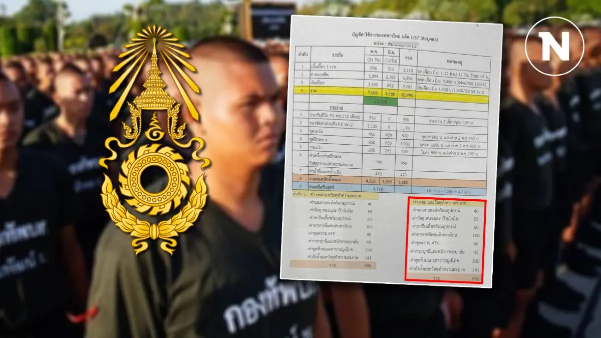 กองทัพบก แจงเอกสารหักค่าสูบส้วม "ทหารเกณฑ์" แค่เอกสารพิจารณา ยังไม่หักจริง กองทัพบก แจงเอกสารหักค่าสูบส้วม "ทหารเกณฑ์" แค่เอกสารพิจารณา ยังไม่หักจริง