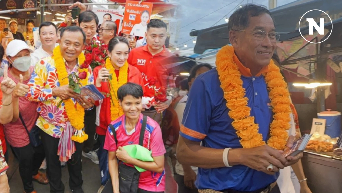 "ลุงชาญ-บิ๊กแจ๊ส" หาเสียงชิงนายก อบจ.ปทุมธานี โค้งสุดท้าย ลุ้น 30 มิ.ย. นี้ ใครจะเข้าวิน