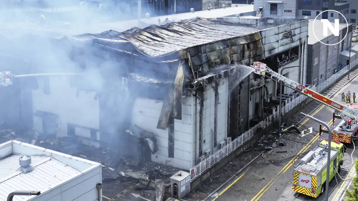 ไฟไหม้เผาวอดโรงงานแบตเตอรี่ในเกาหลีใต้ พบศพ 22 ราย
