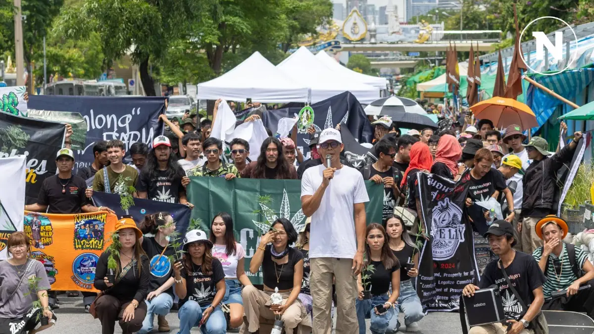 ด่วน "เครือข่ายเขียนอนาคตกัญชาไทย" ประกาศยุติการชุมนุม