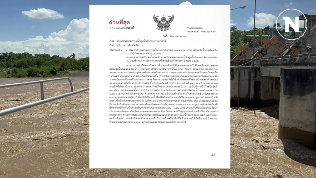 ด่วนมาก! อธิบดีกรมชลฯ เตือน 11 จังหวัด ต้องระบายน้ำ ชาวบ้านหวั่นซ้ำรอยปี 54