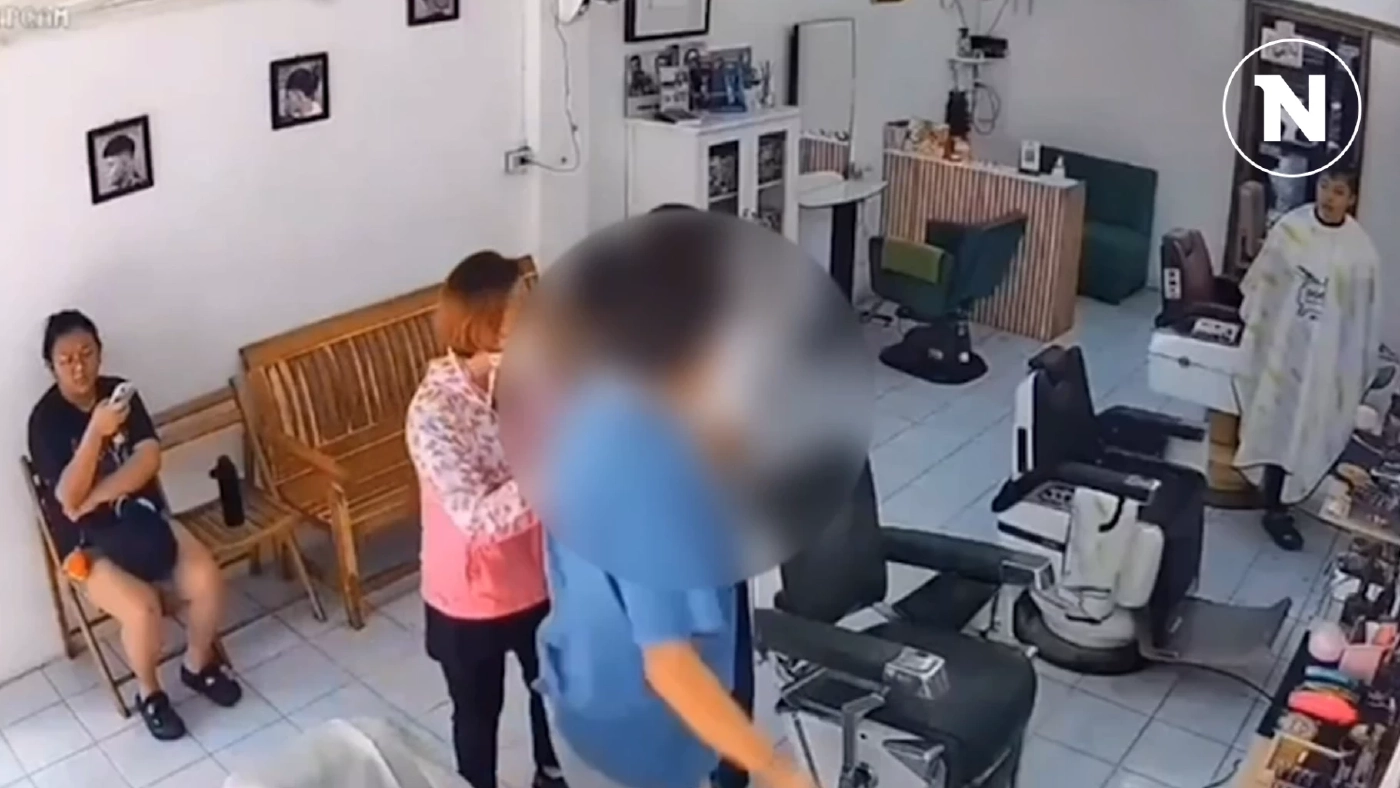 หนุ่มตบช่างตัดผม บอกสั้นนิดเดียวไม่ใช่บวชพระ โชคดีผู้เสียหายไม่เอาเรื่อง