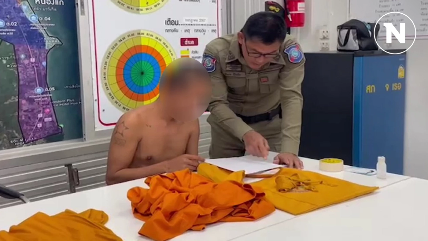 จับ “พระปลอม” จอมแสบคาผ้าเหลือง หิ้วซองผ้าป่า เดินเรี่ยไรเงินตำรวจ