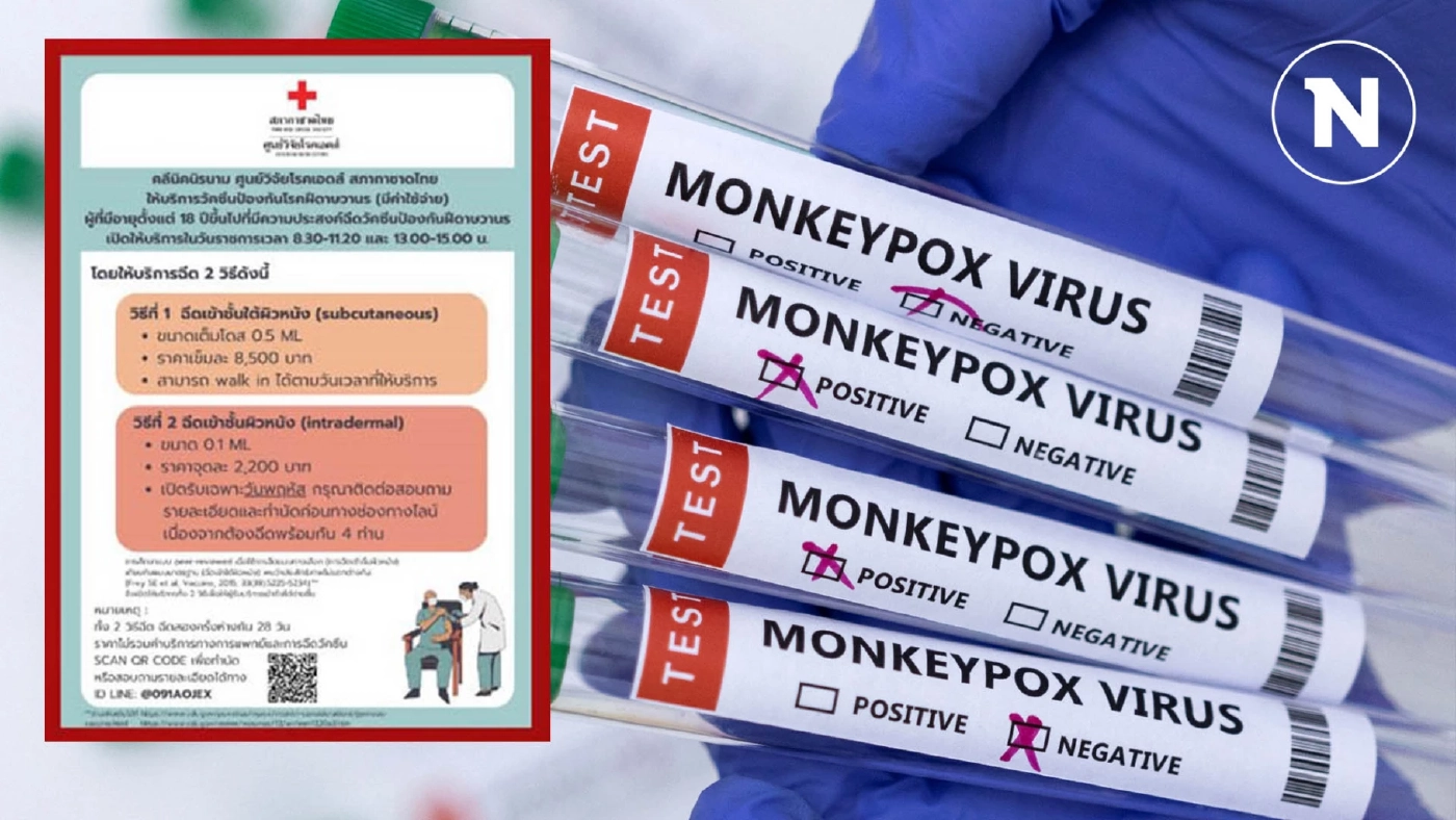 "สภากาชาดไทย" รับฉีดวัคซีน "ฝีดาษลิง" ให้กับประชาชน แบบมีค่าใช้จ่าย "สภากาชาดไทย" รับฉีดวัคซีน "ฝีดาษลิง" ให้กับประชาชน แบบมีค่าใช้จ่าย
