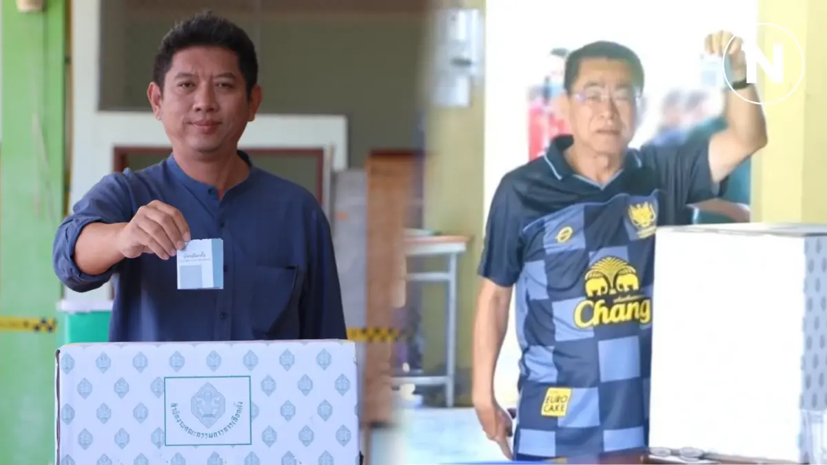 "หวุน-กำนันตุ้ย" เข้าคูหาใช้สิทธิเลือกตั้งนายกฯ อบจ.ราชบุรี คาดรู้ผล 2 ทุ่ม