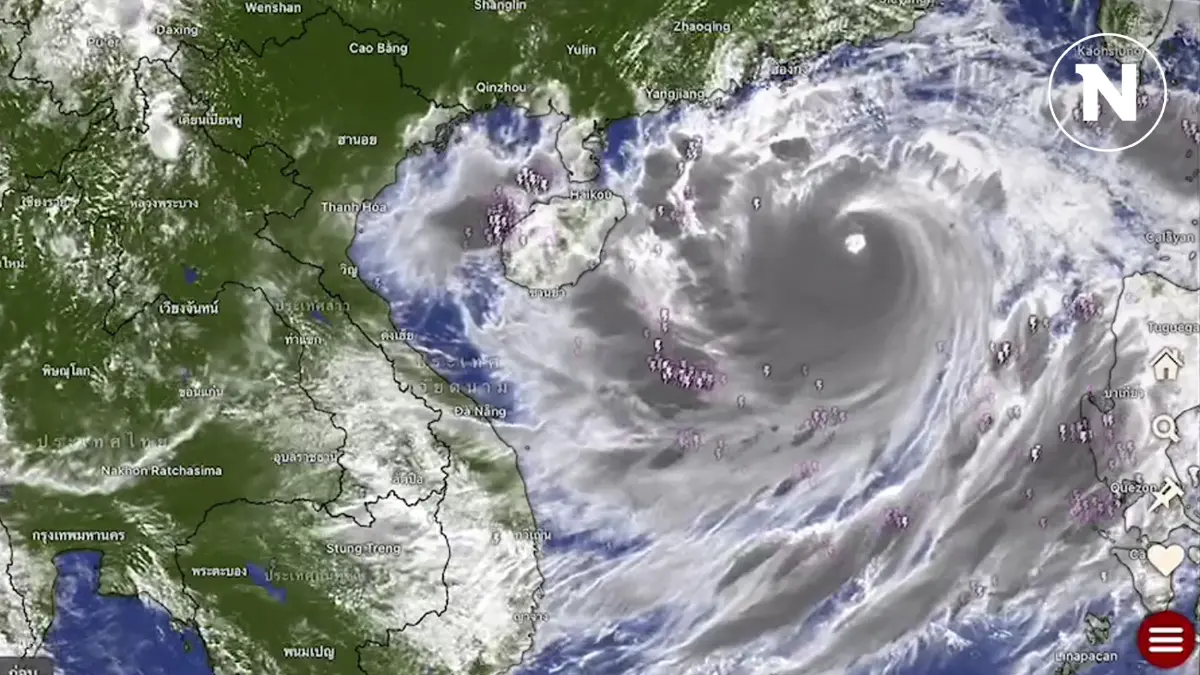 เปิดเส้นทาง "ไต้ฝุ่นยางิ" เฉี่ยวเหนือ อีสาน เตือนฝนตกหนัก จังหวัดไหนโดนบ้าง