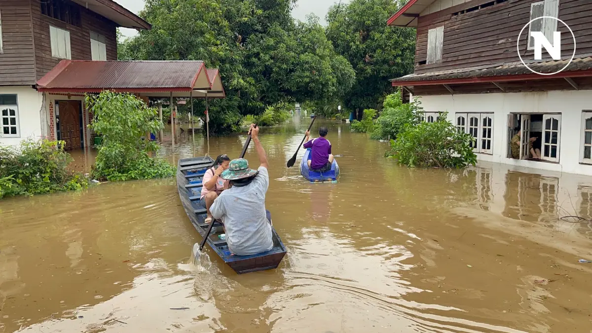 หนองคายอพยพชาวบ้านหนีน้ำโขง หลังระดับน้ำเพิ่มสูงขึ้นเฉลี่ย ชม. ละ 2-4 ซม.