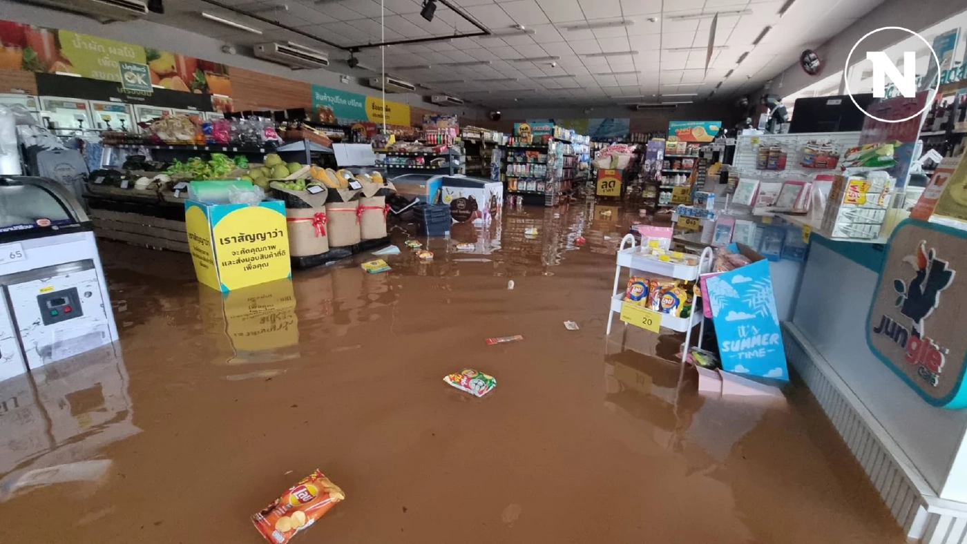 ด่วน! น้ำทะลักเซกา ท่วมพื้นที่เศรษฐกิจ บางเส้นทางรถไม่สามารถผ่านได้