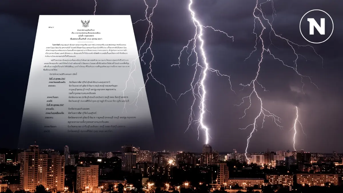 ประกาศ "อากาศแปรปรวน" กรมอุตุเปิดพิกัด "ฝนถล่ม" และ "ลมกระโชกแรง" กทม.ฝน 80%