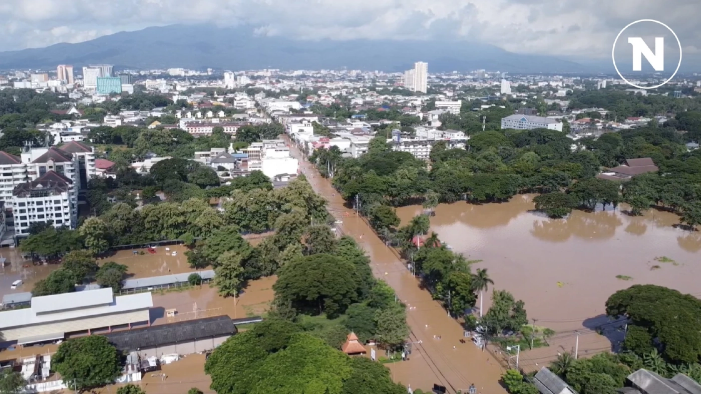 เชียงใหม่น่าห่วง ระดับน้ำปิงยังทรงตัว สายใต้กระทบแล้วกว่า 2,500 ครัวเรือน