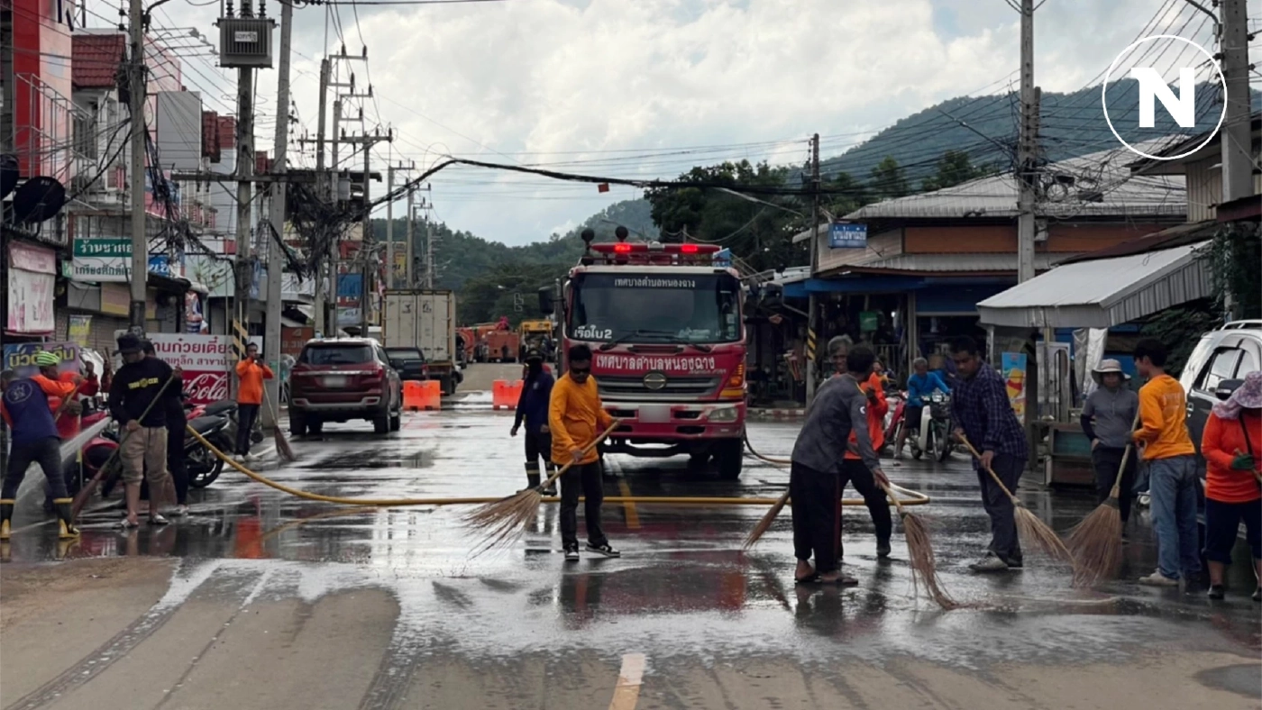 เร่งบิ๊กคลีนนิ่ง "บ้านไร่" จ.อุทัยธานี หลังน้ำป่าหลาก