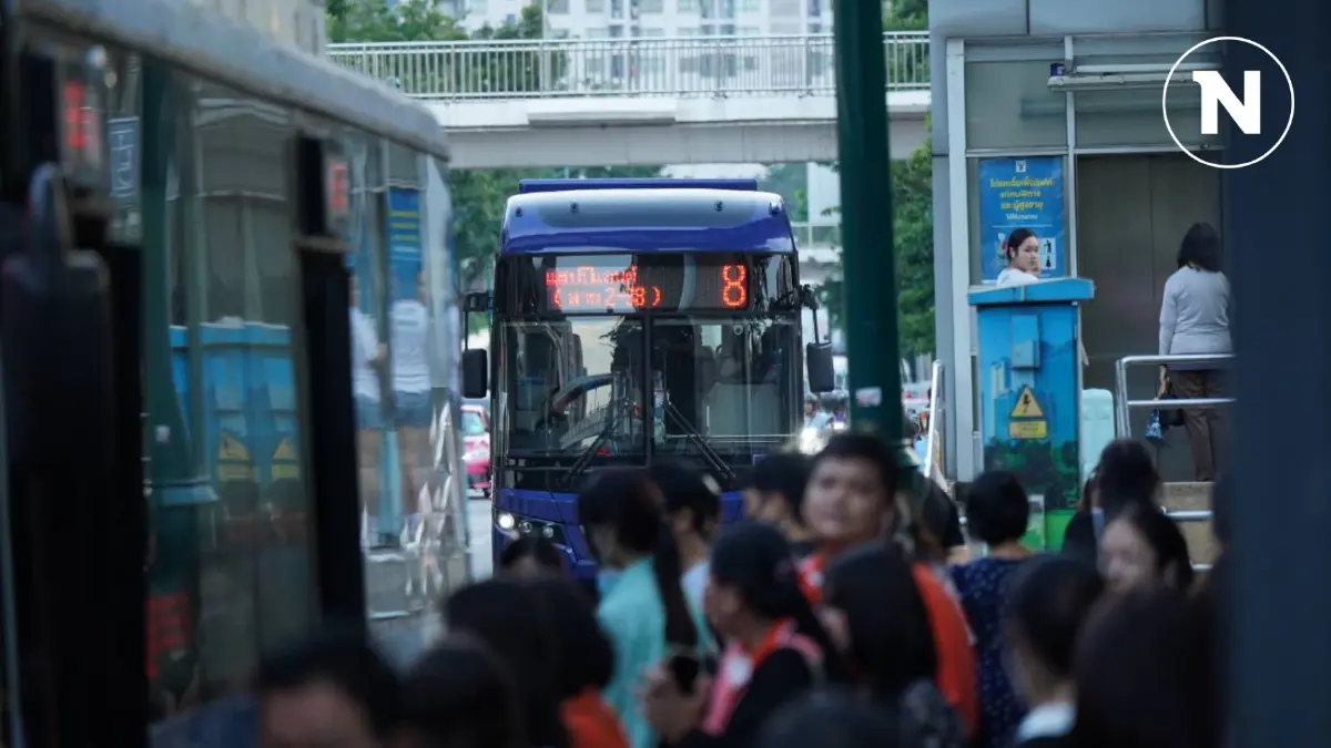 ไทย สมายล์ บัส นำร่องสาย 8 เติมความถี่ช่วงรถติด ป้องกันรถขาดระยะ