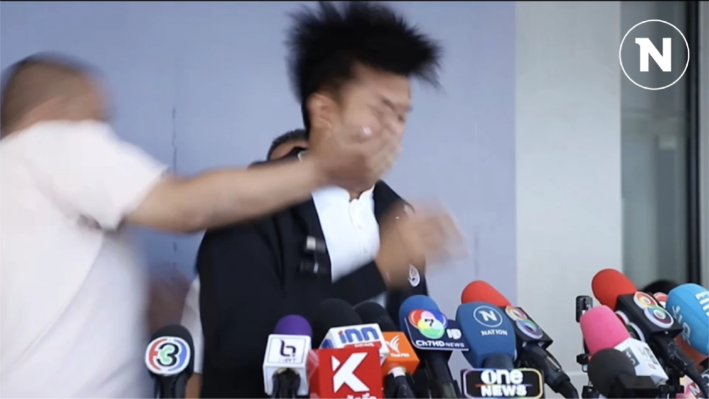 ชายปริศนา บุกชก "ทนายธรรมราช" กลางวงสื่อ หลังร้องเอาผิด อ.เบียร์ คนตื่นธรรม