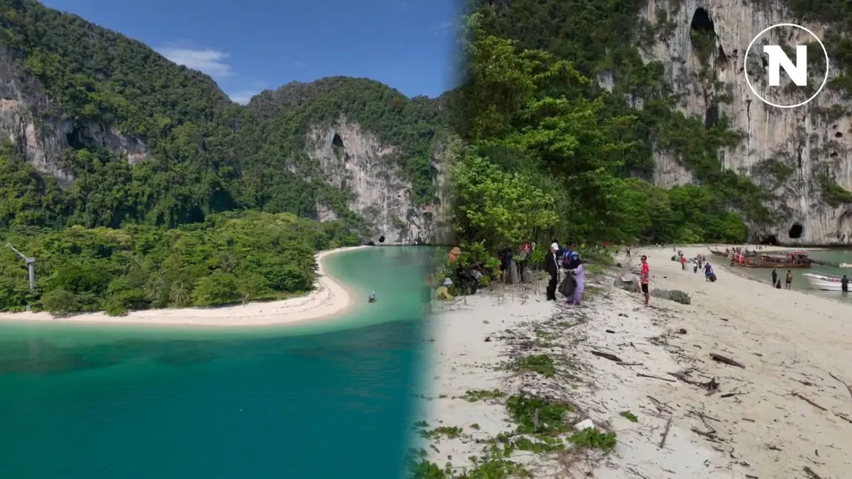 2 ชุมชนท่องเที่ยว-อุทยานฯ เก็บขยะบนเกาะเหลาเหลียง ปลูกจิตสำนึกอนุรักษ์ธรรมชาติ