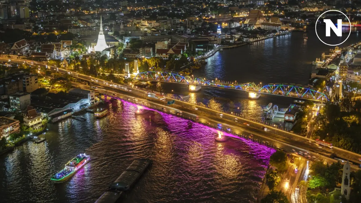 ทางหลวงชนบท ชวนชมทัศนียภาพไฟประดับสะพานข้ามเจ้าพระยา