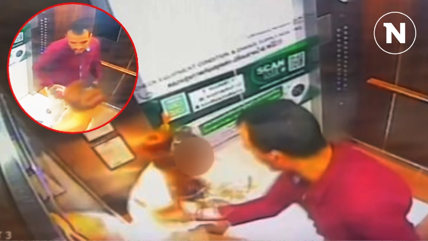 ผวาหนักมาก!! สาวสวยกลับดึก ถูกชายต่างชาติปริศนาลวนลามในลิฟต์ (มีคลิป)