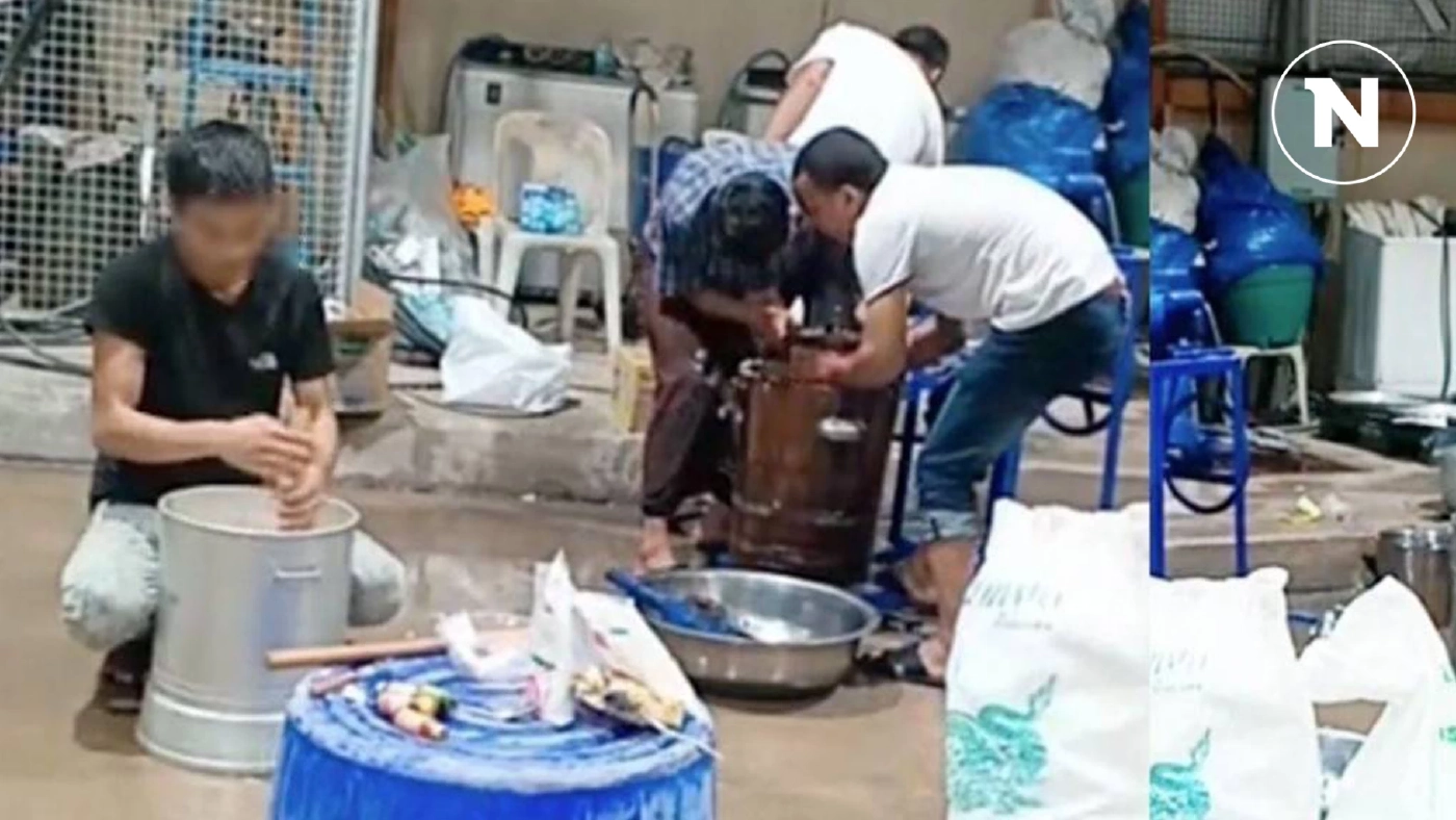 สืบสวน ตม. 1 รวบพม่าแอบเปิดโรงงานเถื่อนผลิตไอติม ผสมกันสดๆ กับพื้น