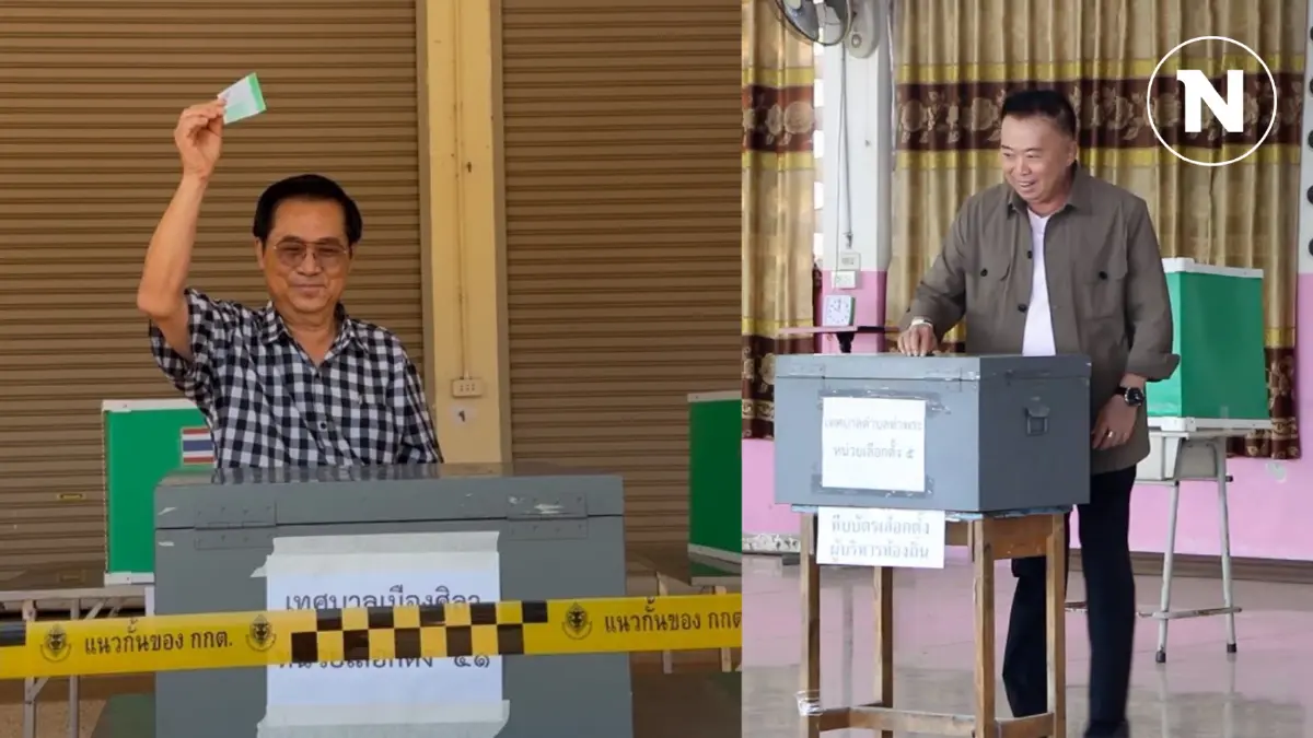 “อดิศร เพียงเกษ” ใช้สิทธิ์เลือกตั้งนายก อบจ.ขอนแก่น ก่อนร่วมบุญกฐิน