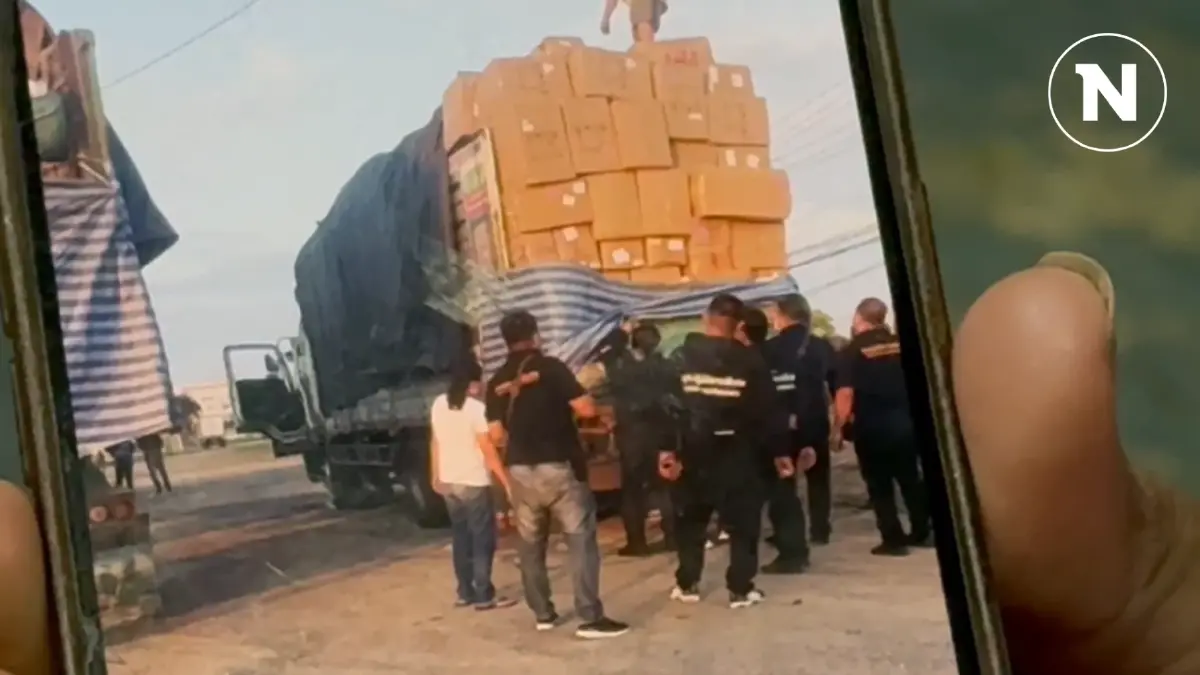 รวบแล้วหัวโจกอ้างเป็นฝ่ายปกครองอยุธยา ดักค้นรีดเงินรถบรรทุก 2.5 แสน