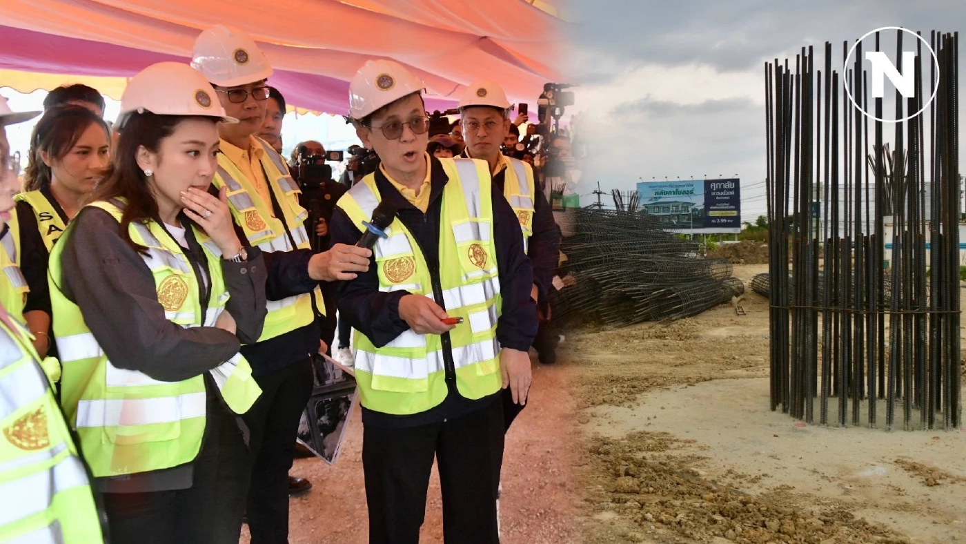 "นายกฯอิ๊งค์" ตรวจเยี่ยม "ก่อสร้างสะพานข้ามแยกต่างระดับสันกำแพง"