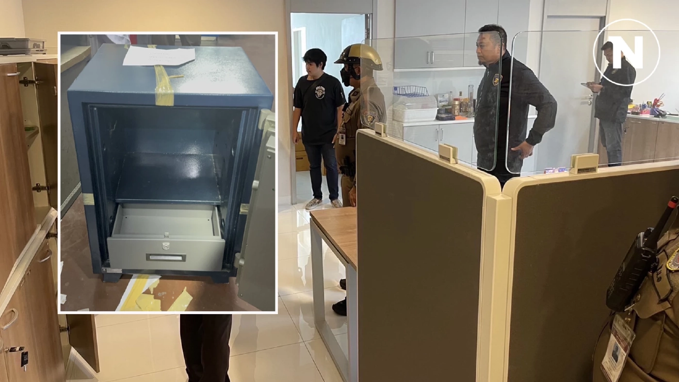 บุกค้นสำนักงาน "หมอบุญ" ตร.เปิดเซฟเจอแต่อากาศ เตรียมประสานออกหมายแดง