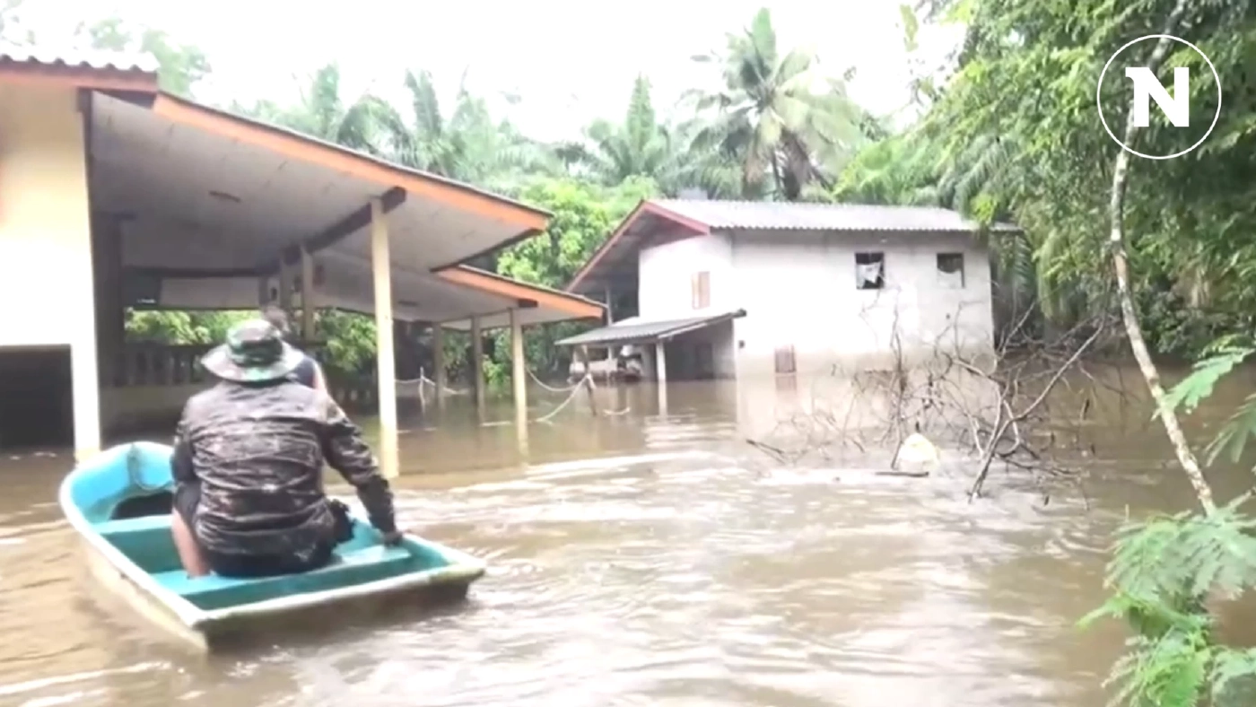 5 อำเภอสุราษฎร์ เป็นพื้นที่ภัยพิบัติ ท่าชนะอ่วม หลายหมู่บ้านถูกตัดขาด