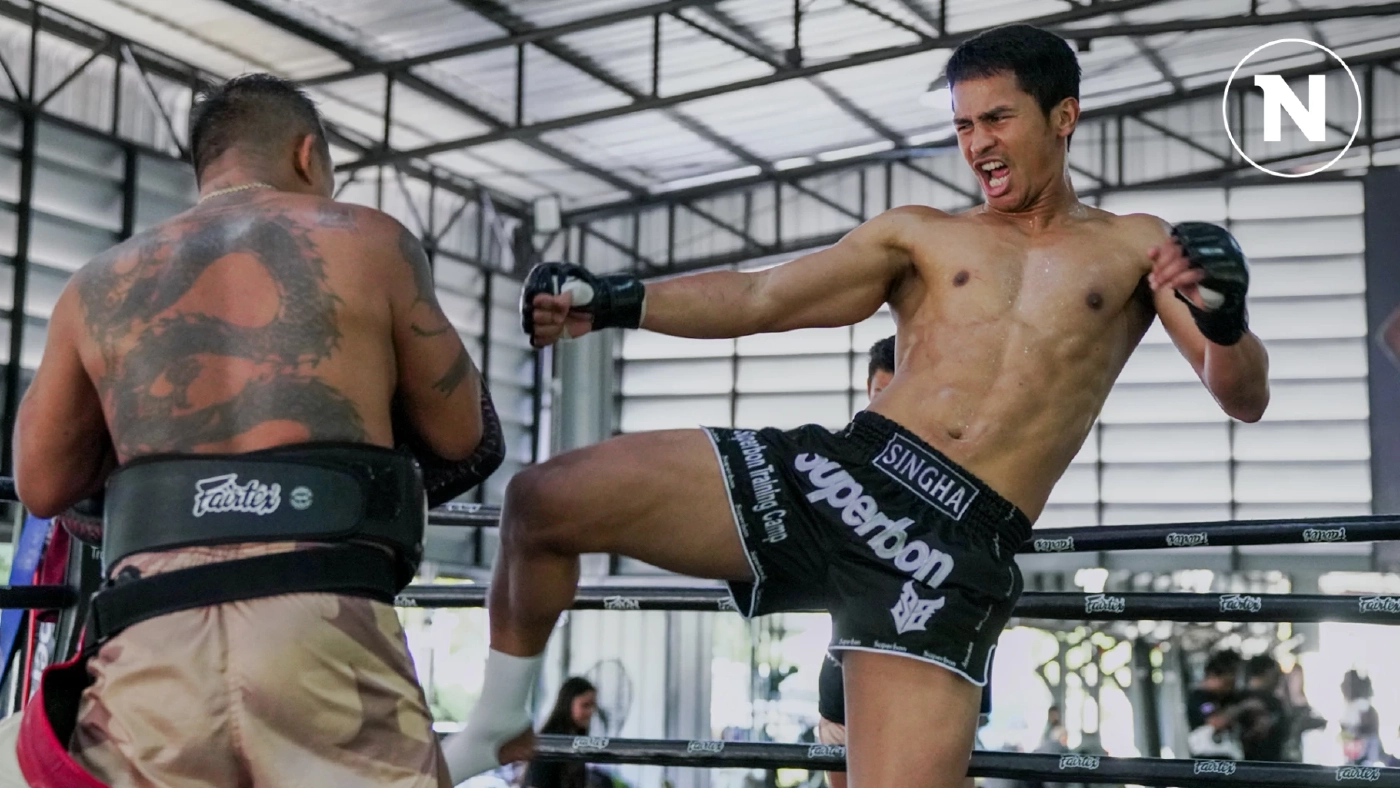 “ซุปเปอร์บอน” โชว์ฟิตหน้าสื่อ พร้อมล้างตา “ตะวันฉาย” ศึก ONE 170