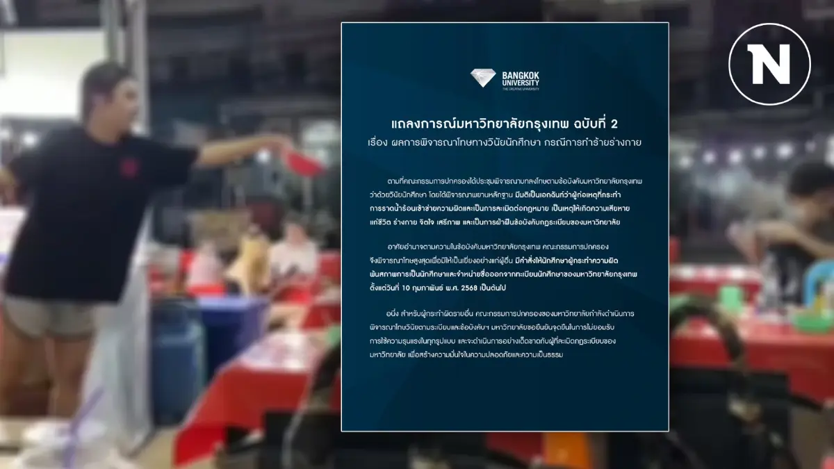 ด่วน! ม.กรุงเทพ ลงโทษขั้นสูงสุด มีคำสั่งให้ "พรีม-โอชิ" พ้นสภาพนักศึกษา ด่วน! ม.กรุงเทพ ลงโทษขั้นสูงสุด มีคำสั่งให้ "พรีม-โอชิ" พ้นสภาพนักศึกษา