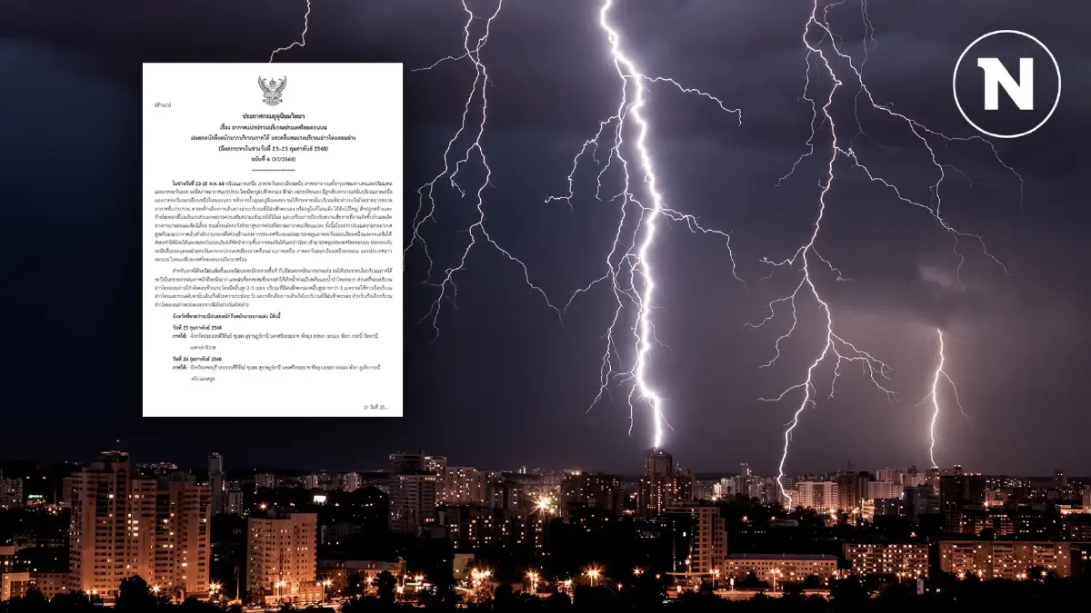เช็กด่วน! ประกาศกรมอุตุฯ แจ้งพิกัด 11 จว. รับมือ "พายุฝนฟ้าคะนอง" เช็กด่วน! ประกาศกรมอุตุฯ แจ้งพิกัด 11 จว. รับมือ "พายุฝนฟ้าคะนอง"