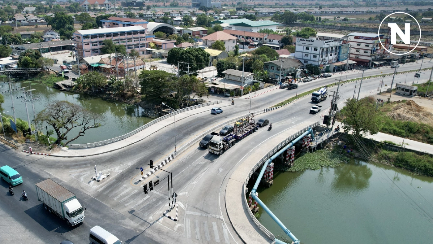 ทางหลวงชนบทขยายถนน 4 เลน ลำลูกกาคลอง 7 จ.ปทุมธานี แล้วเสร็จ