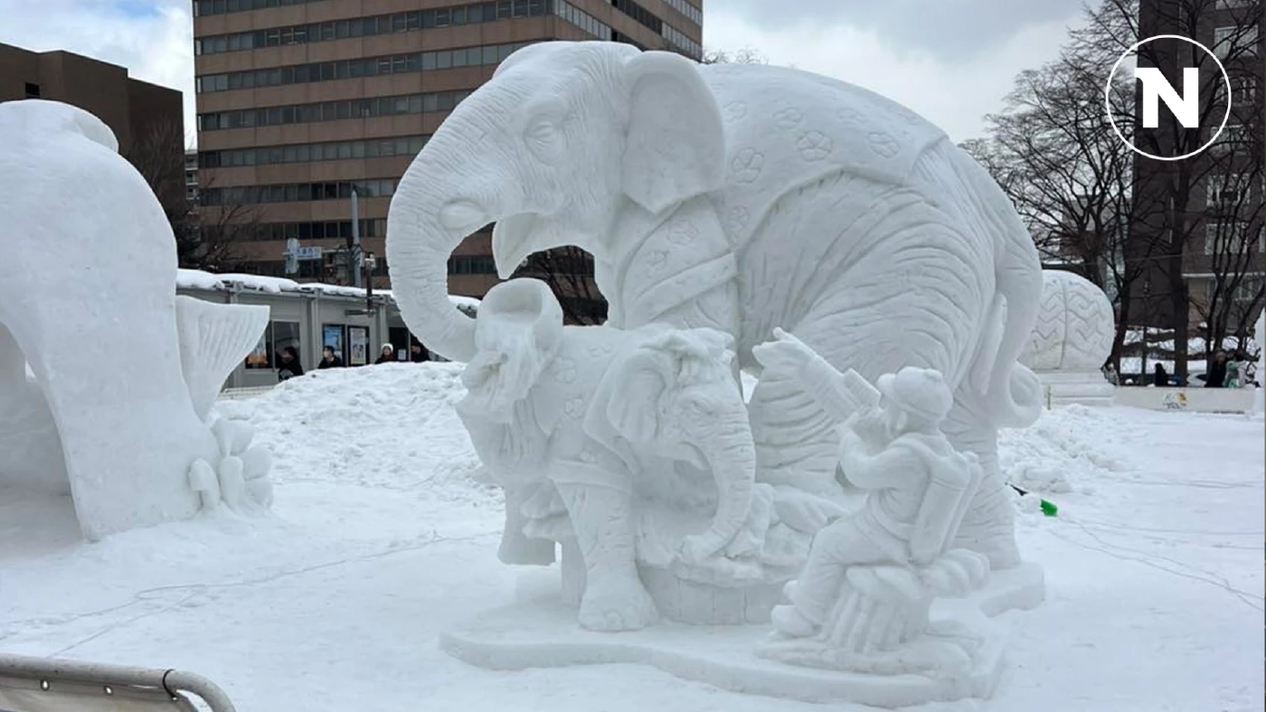 เปิดภาพผลงาน ทีมไทย คว้ารางวัลรองชนะเลิศ งานแกะสลักหิมะซัปโปโร 2025