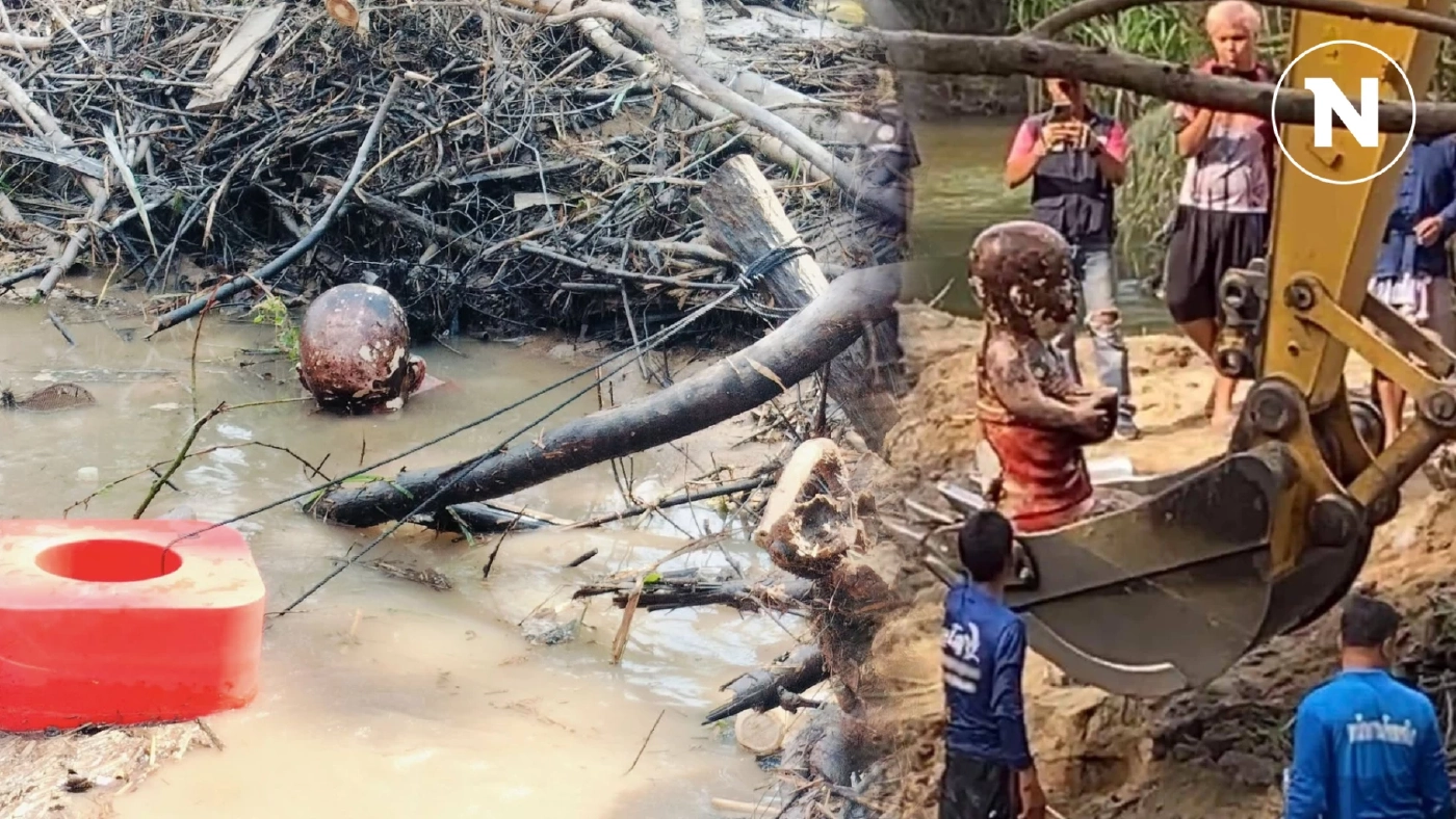 ขำกลิ้ง ขุด "พระพุทธรูปโบราณ" จมคลองกว่า 6 ชม. พบเป็นสิ่งนี้ ทำเอาชาวเน็ตสาธุ 99