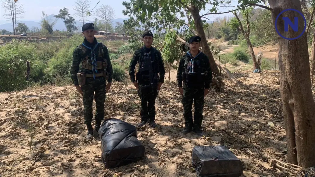 สนธิกำลัง 4 ฝ่าย ตรวจยึด"โซล่าเซลล์" เตรียมลักลอบข้ามแดนริมแม่น้ำเมย