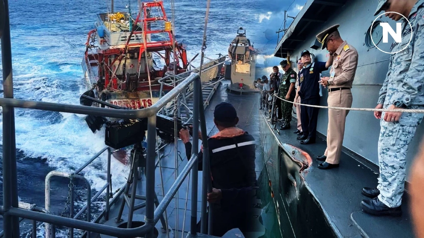 เปิดคลิป! เรือประมงเวียดนาม เหิมเกริมพุ่งชนเรือรบไทย (มีคลิป)