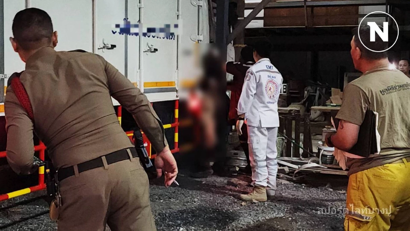 สยอง! หนุ่มโชเฟอร์สุดดวงซวย ถูกรถบรรทุก 6 ล้อ เบียดเสาดับคาที่ สยอง! หนุ่มโชเฟอร์สุดดวงซวย ถูกรถบรรทุก 6 ล้อ เบียดเสาดับคาที่