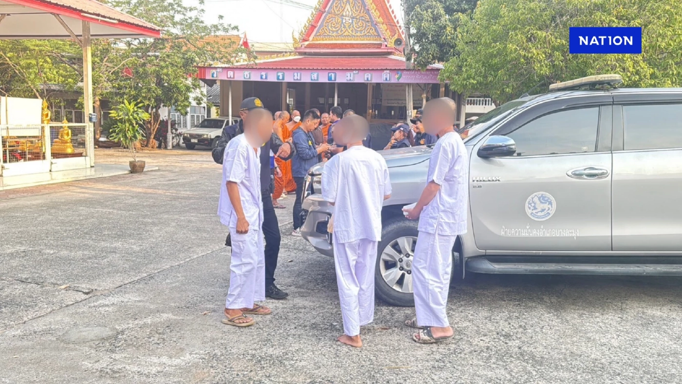 จับสึก 3 พระเขมร แอบบิณฑบาตเรี่ยไรเงิน ย่านวอล์คกิ้งสตรีท พัทยา