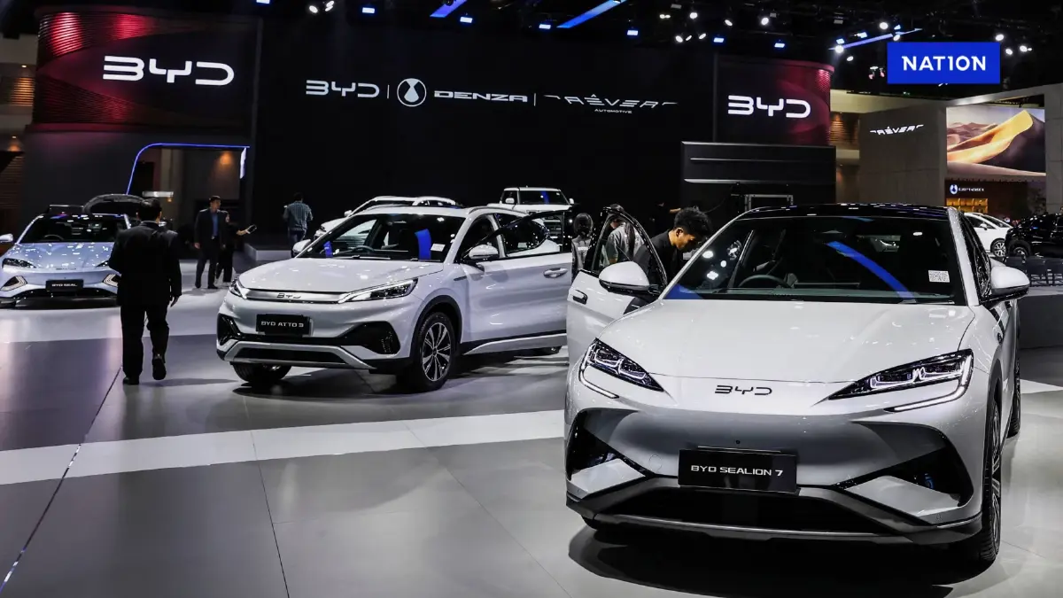 BYD ของจีน เผยรายได้ทุบสถิติทะลุ 1 แสนล้านดอลลาร์ แซงหน้าเทสลา