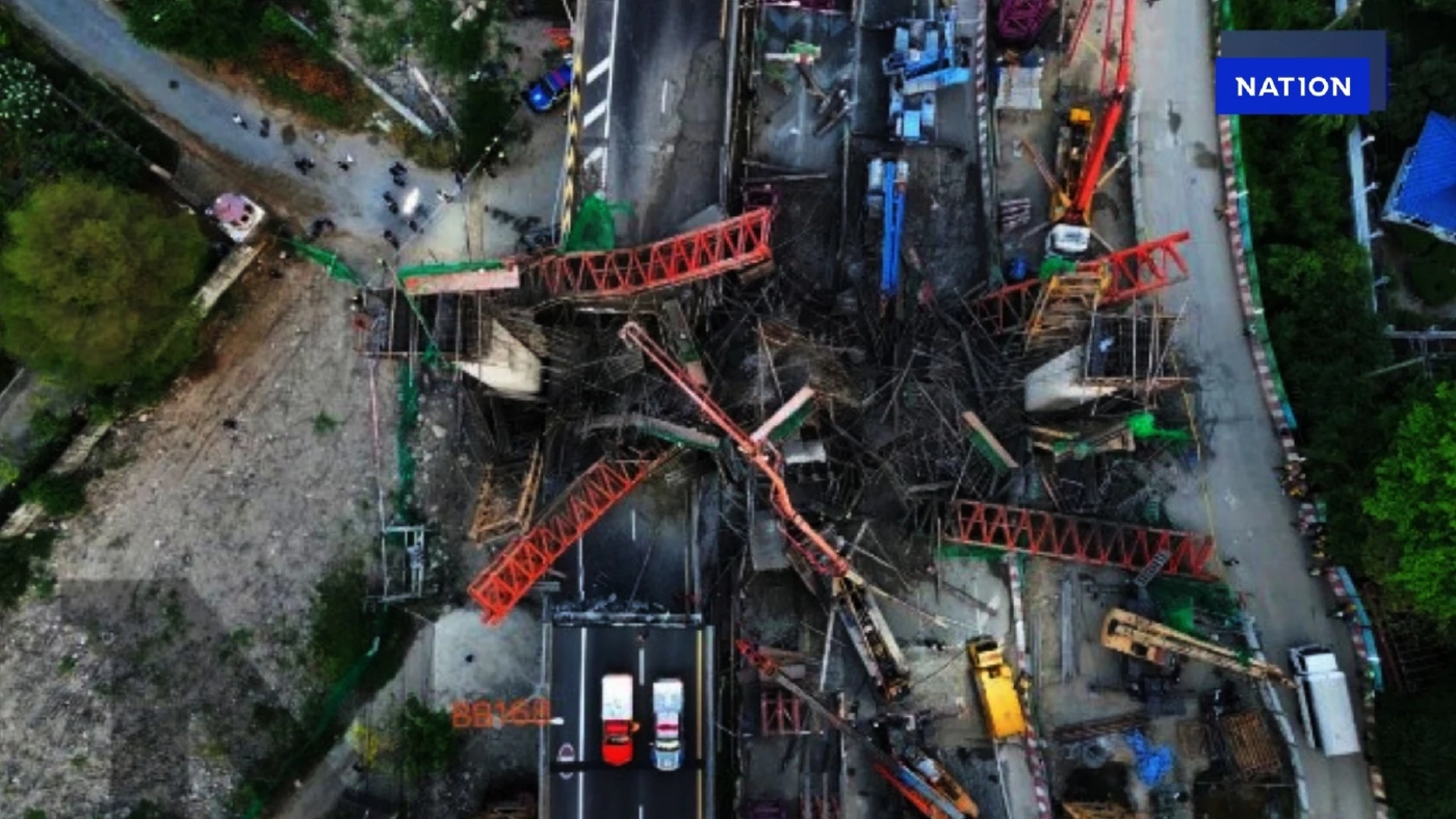 เร่งเคลียร์พื้นที่ หลังเกิดเหตุสลด "สะพานทางด่วน พระราม 2 ถล่ม"