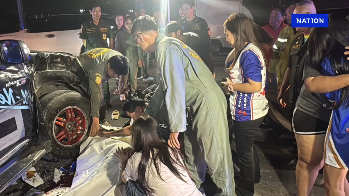 สาวเข่าทรุดรอแฟนหนุ่มกลับบ้าน รู้อีกทีถูกกระบะเมาขับชนดับ