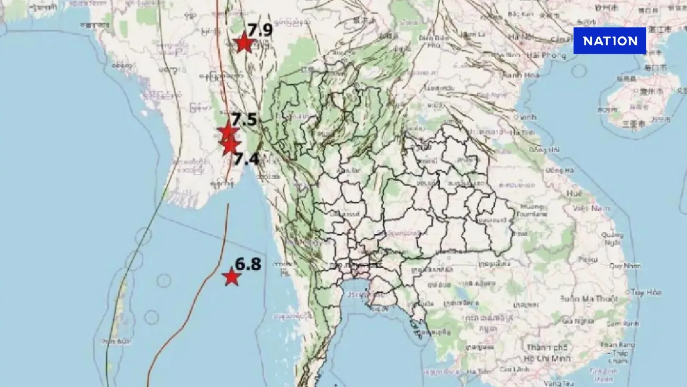 รู้จัก 16 รอยเลื่อนไทย เขย่าแรงแค่ไหนเมื่อเทียบรอยเลื่อน "สะกาย"
