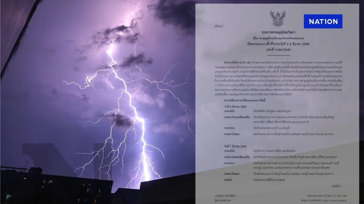 เช็กด่วน! มีกี่จังหวัดได้รับผลกระทบ "พายุฤดูร้อน" บ้าง