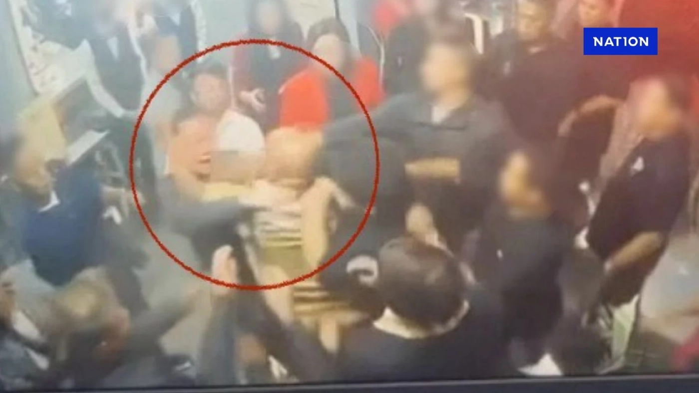 เปิดช็อตโลกจำ คลิปจากกล้องวงจรปิดนาที “บังมัด" ตบ "สันธนะ”