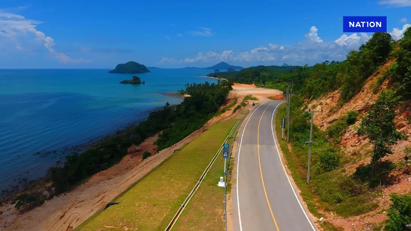 ทางหลวงชนบทพัฒนาถนนเลียบชายฝั่งทะเลด้านตะวันตก หนุนท่องเที่ยว