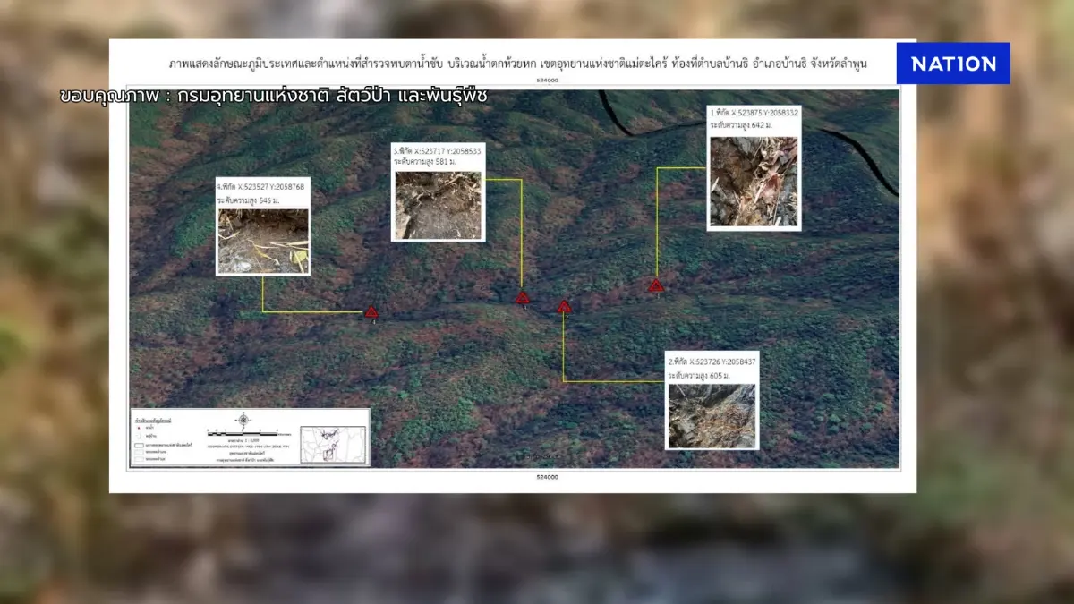 นักธรณีวิทยา สำรวจน้ำตกห้วยหก​ พบตาน้ำ 4 จุด หลังแผ่นดินไหว